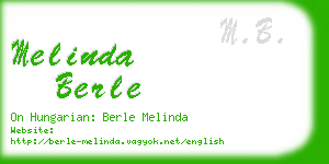 melinda berle business card